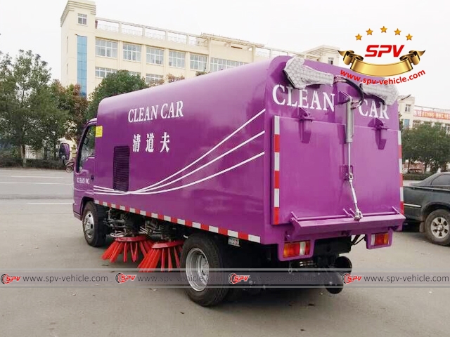 Left back view of Sweeping Truck - ISUZU